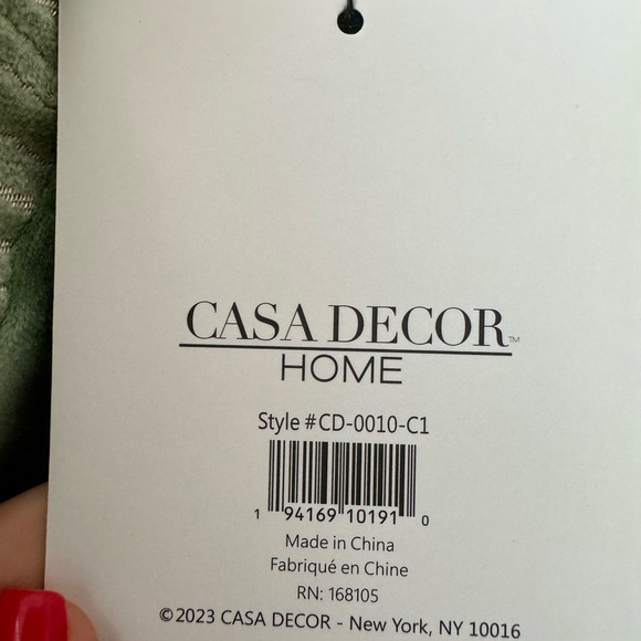 Casa Decor Home 20x20 Green Beige Pattern Textured Velvet Luxury Square Pillow - Picture 11 of 11